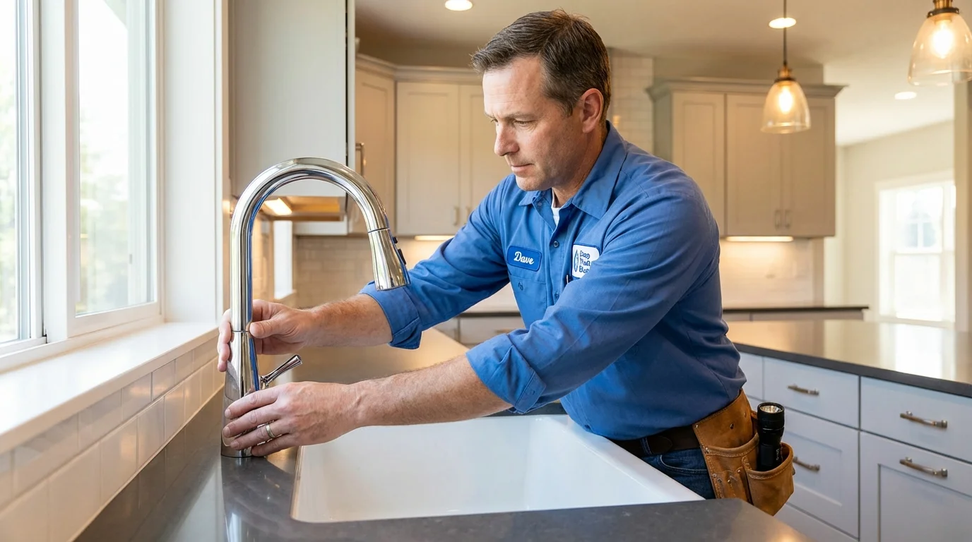Kitchen faucet installation by Johns Plumbing LLC in Moody